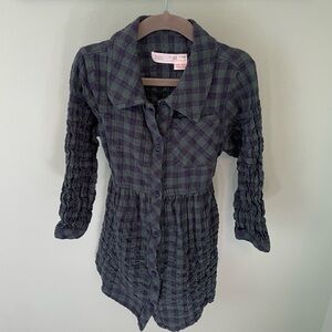 ZARA TEXTURED GINGHAM DRESS